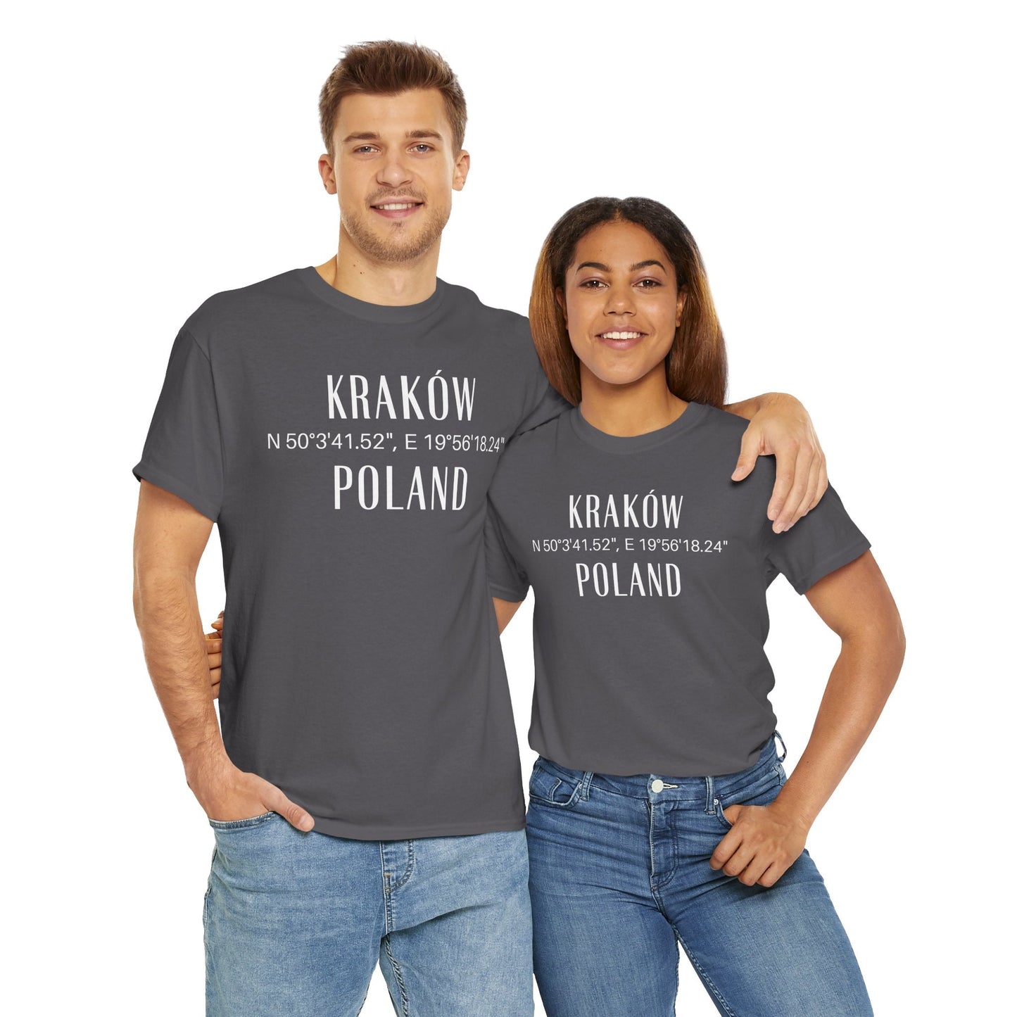 Krakow, Poland Coordinates T-Shirt Unisex Atlas Wanderlust