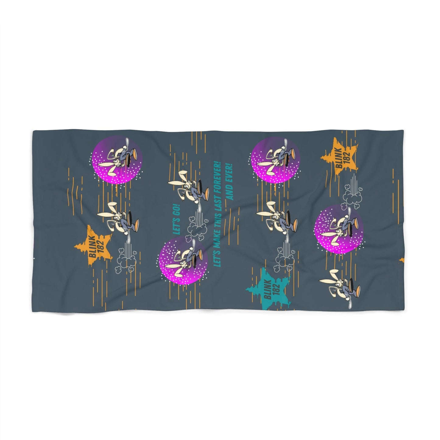 Blink 182 Beach Towel, First Date Atlas Wanderlust