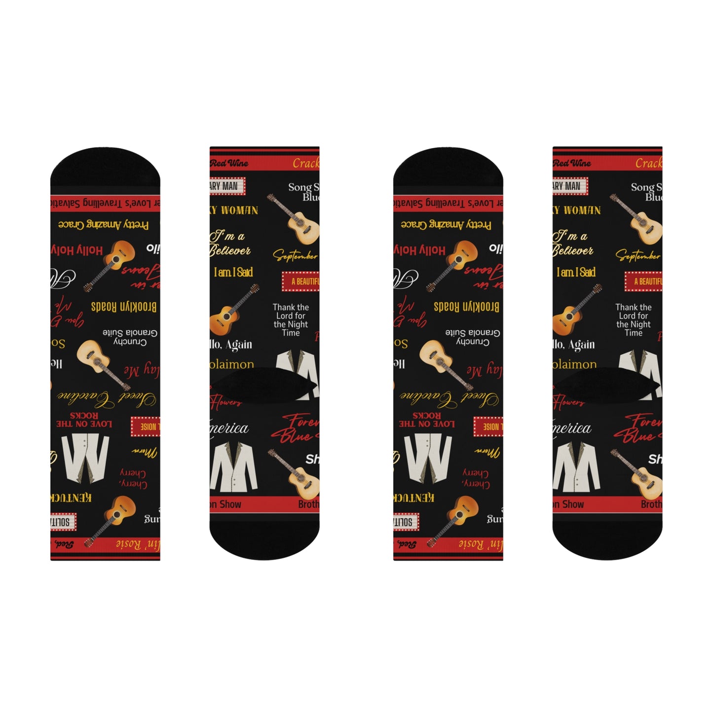 Neil Diamond Beautiful Noise unisex socks with music-inspired original design