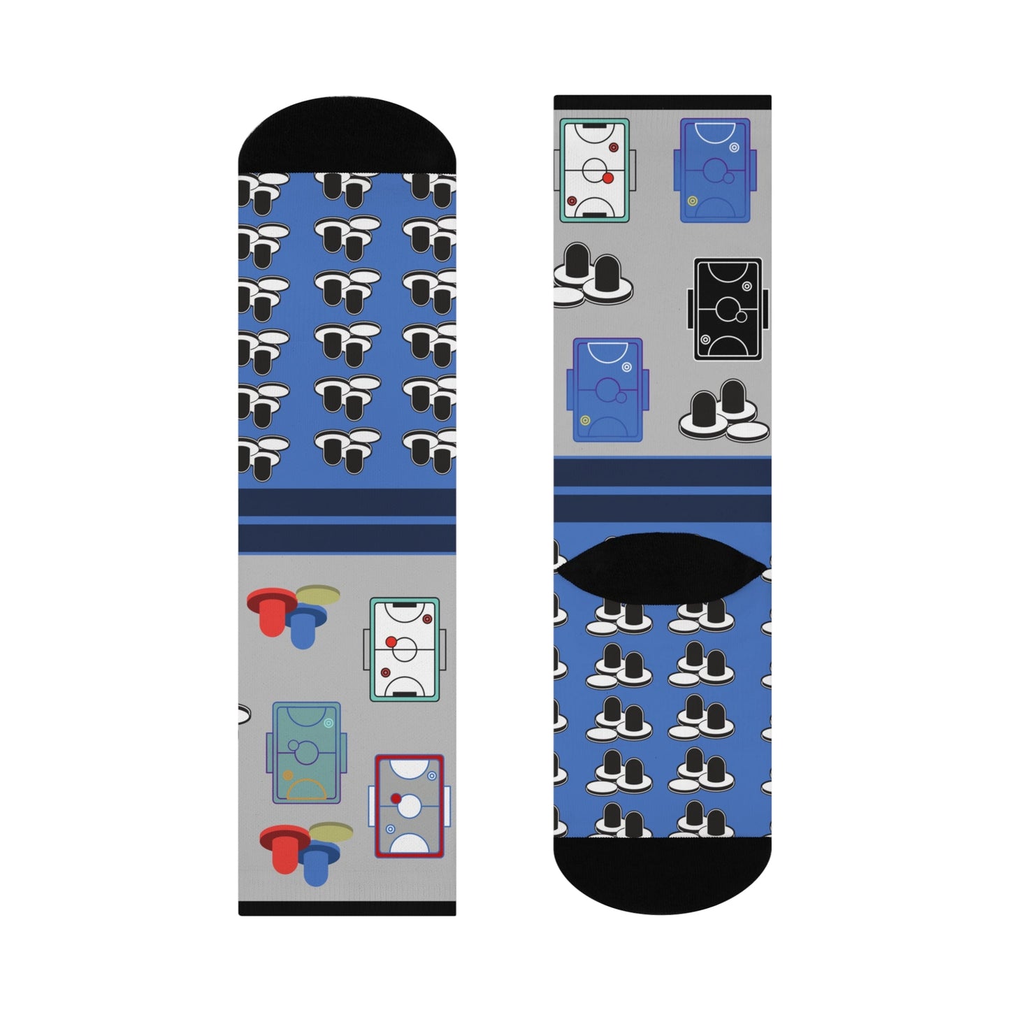 Air Hockey Socks Table Pucks Unisex Adult Stretchy Mid Calf Original Atlas Wanderlust