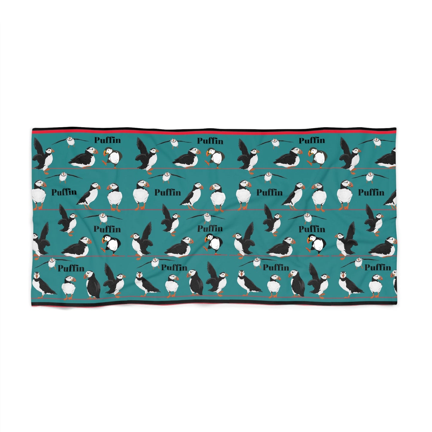 Puffin Beach Towel High Quality 2 Sizes Atlas Wanderlust