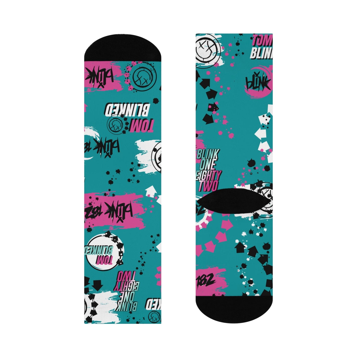 Blink 182 Socks Tom Is Back! Unisex Adult Stretchy Mid Calf Atlas Wanderlust