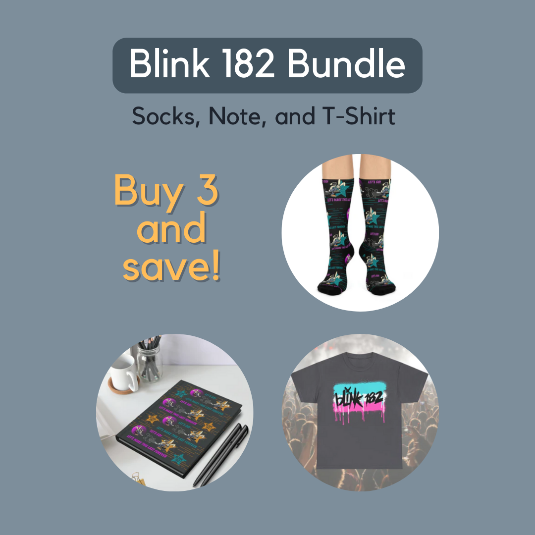 Blink 182 Notebook, First Date Atlas Wanderlust