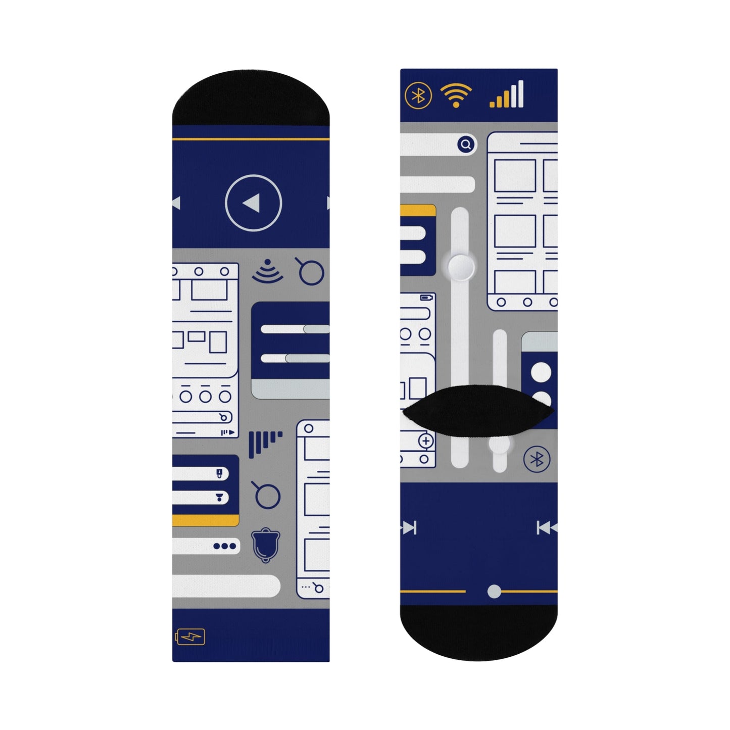User Experience (UX) Socks Prototype Unisex Adult Stretchy Mid Calf Original Atlas Wanderlust