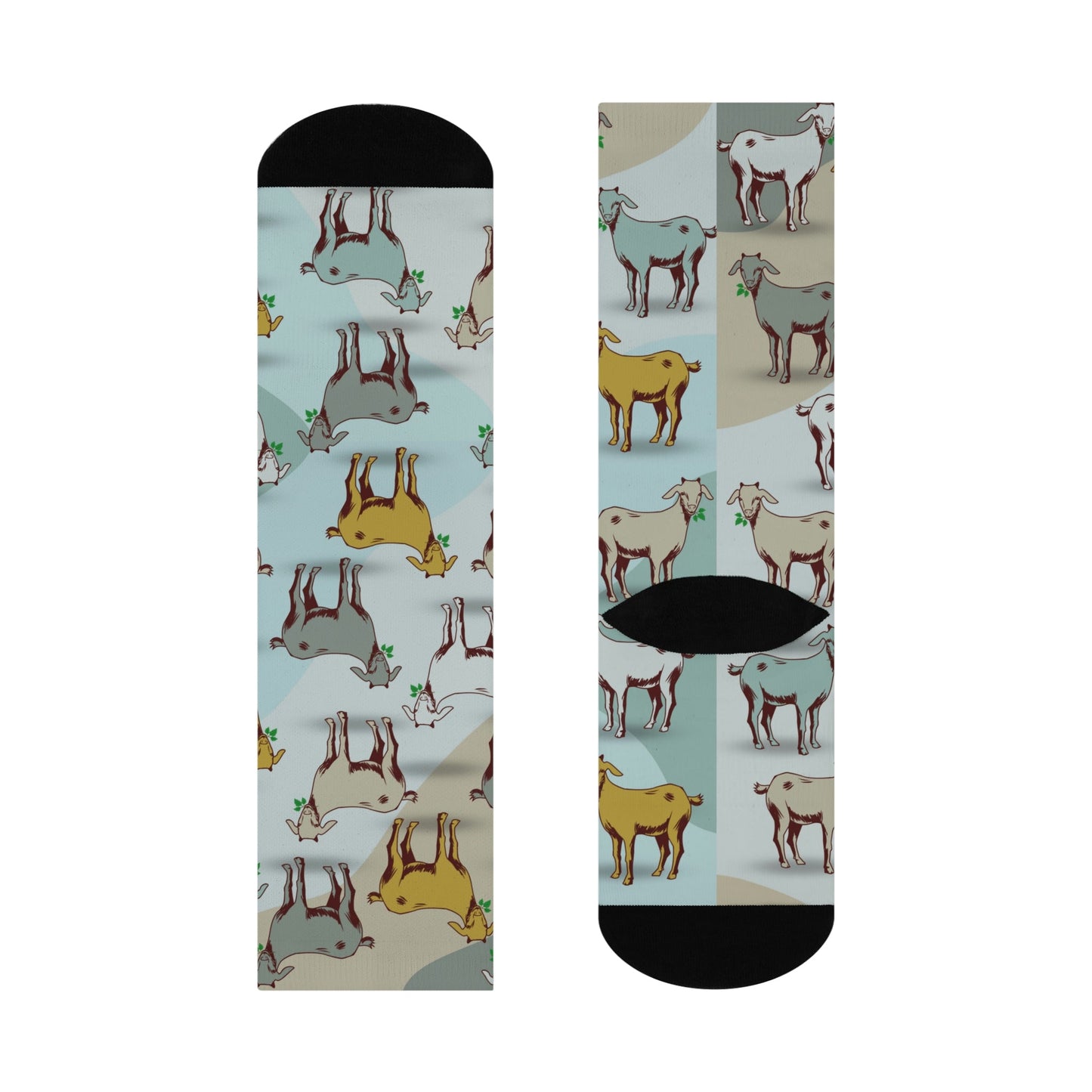 Goat Socks Boho Unisex Adult Stretchy Mid Calf Original Atlas Wanderlust