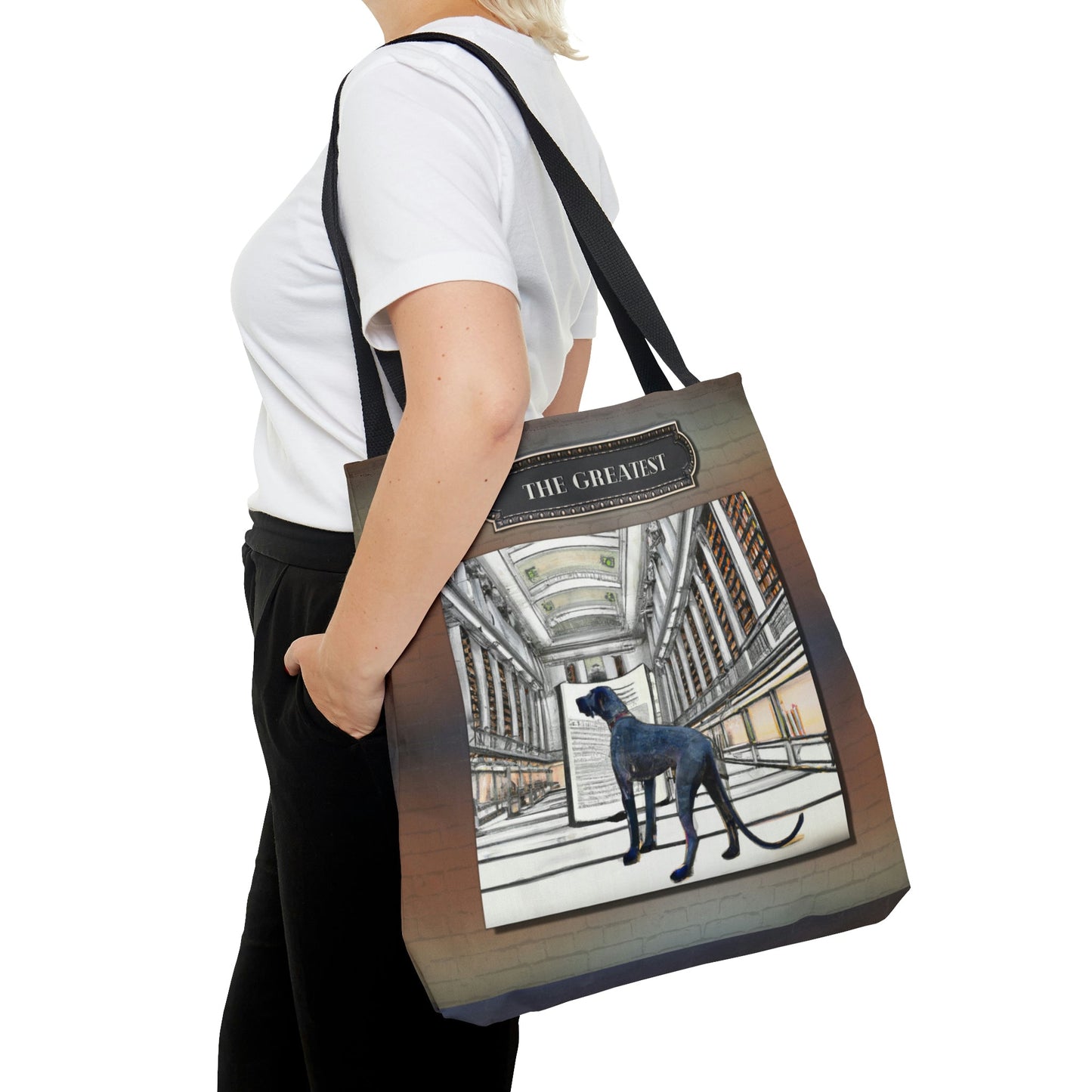 Great Dane Tote Bag, Modern Atlas Wanderlust