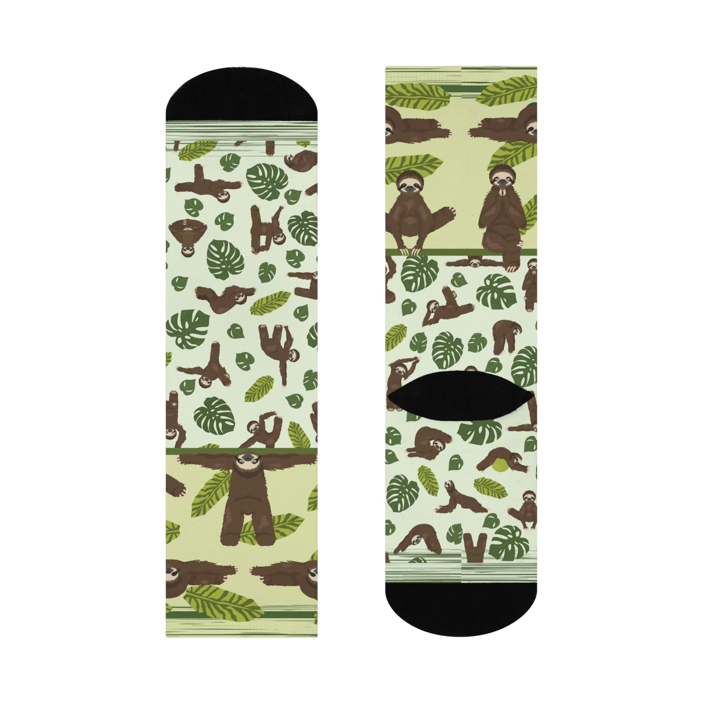 Sloths in Action= Slaction Socks! Unisex Adult Stretchy Mid Calf Original Atlas Wanderlust