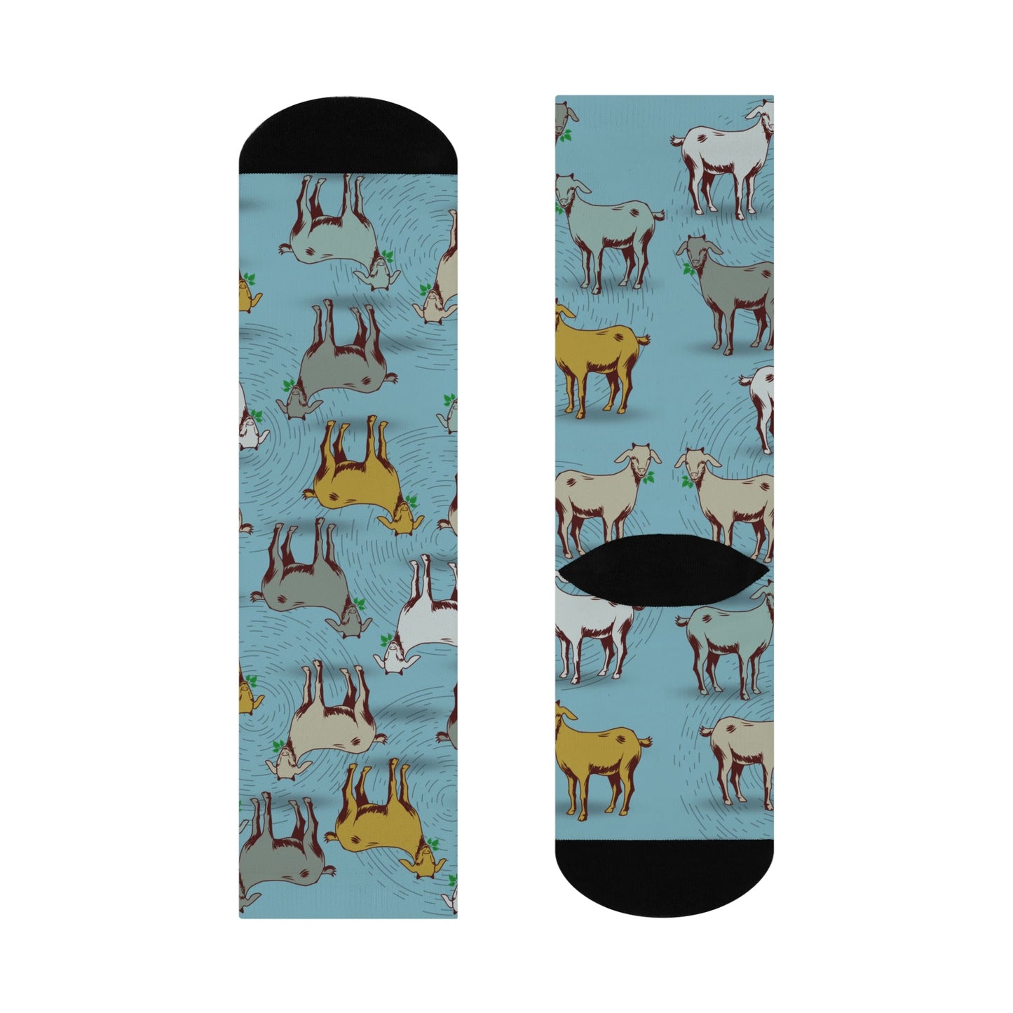 Goat Socks Retro Unisex Adult Stretchy Mid Calf Original Atlas Wanderlust