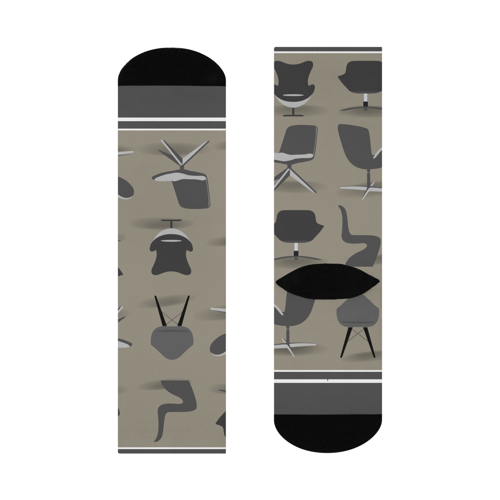 MCM chairs tan socks flat view left