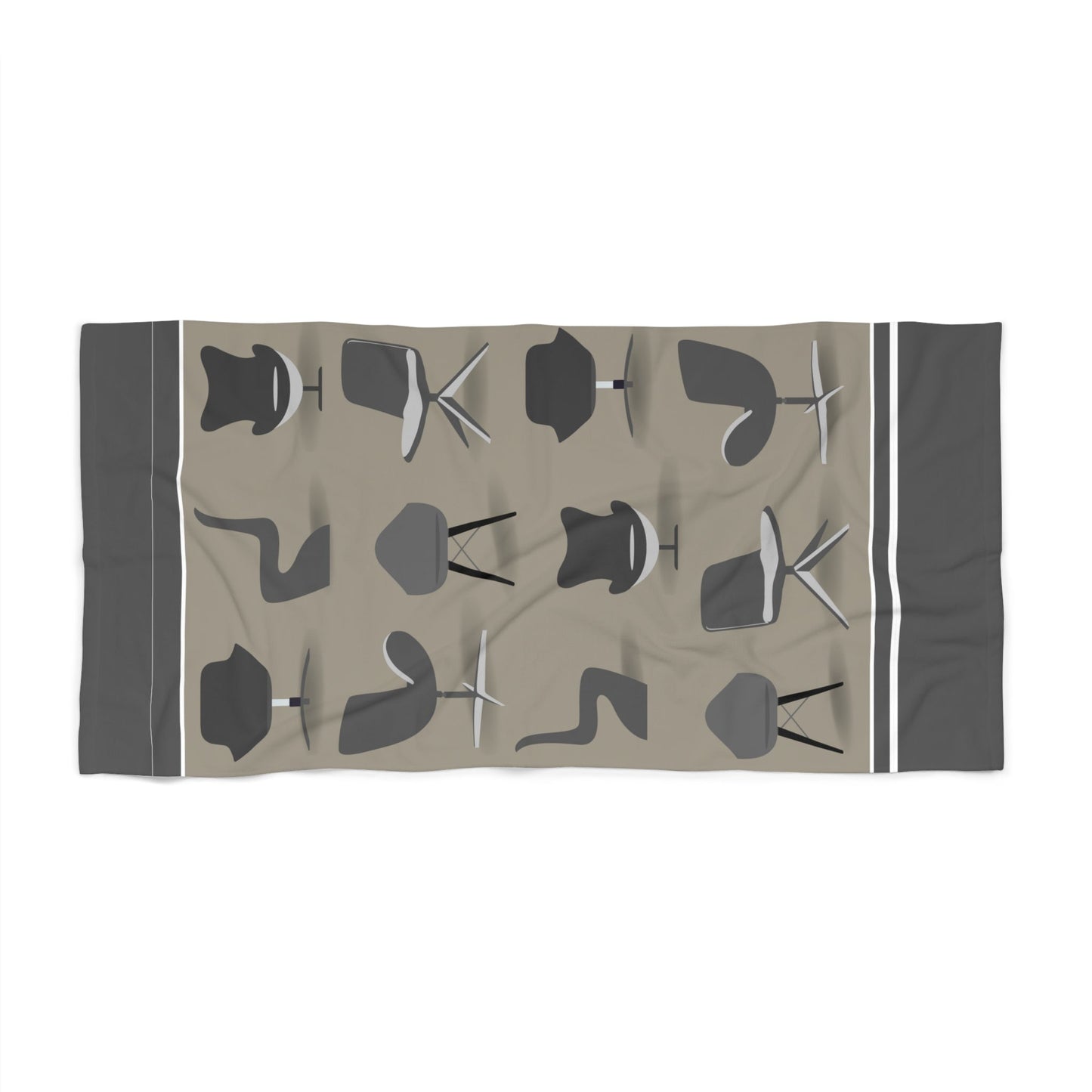 Mid Century Chair Beach Towel Atlas Wanderlust