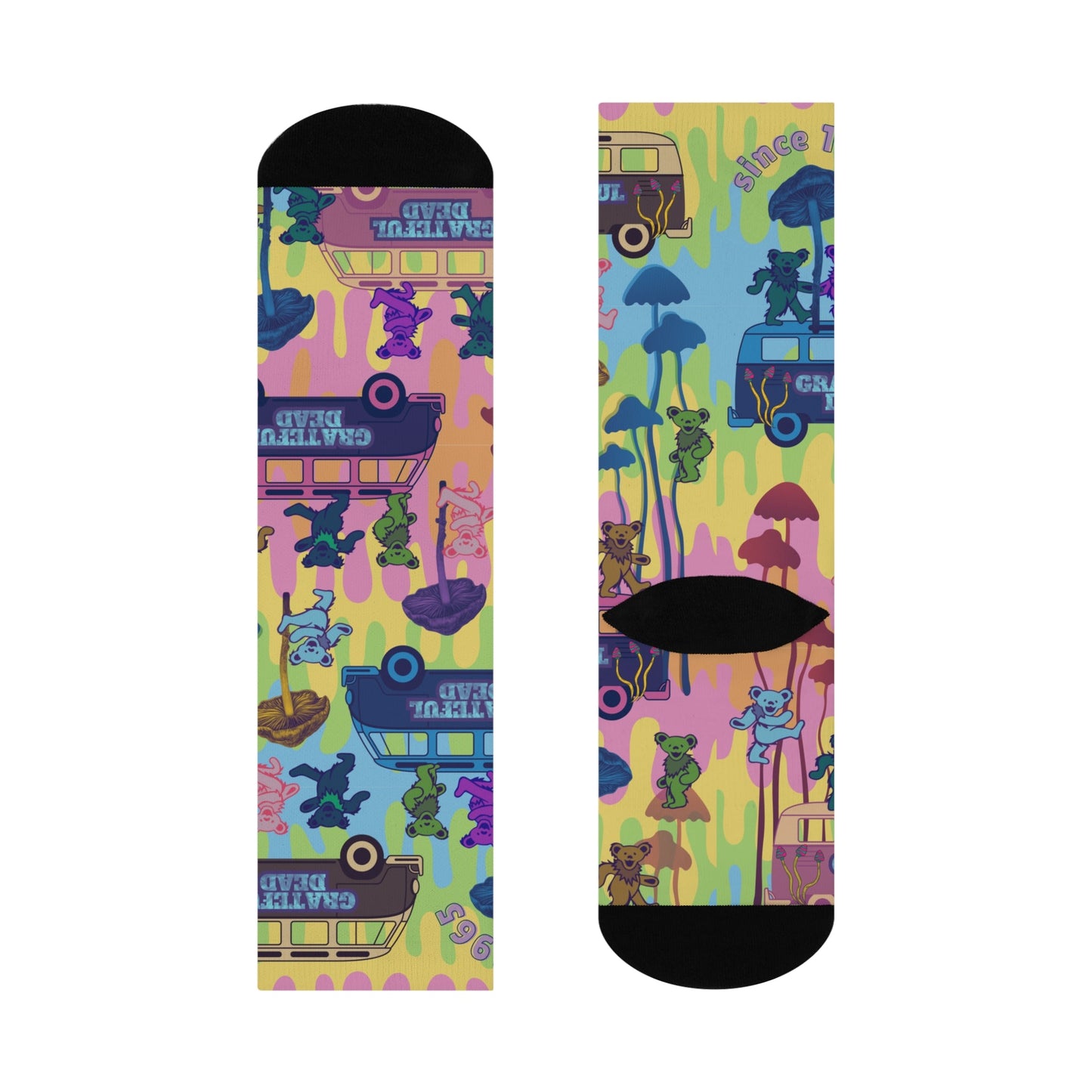 Grateful Dead Socks Dancing Bears Psychedelic Tie Dye Trip Unisex Atlas Wanderlust