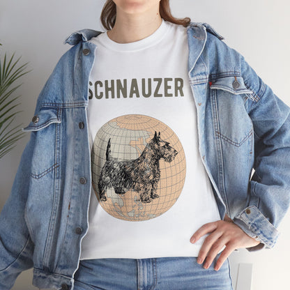 Schnauzer T-Shirt, Old- World Map Tee Atlas Wanderlust