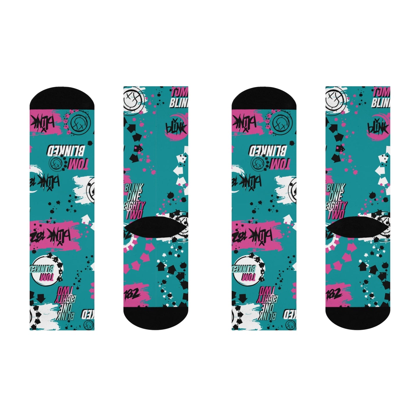 Blink 182 Socks Tom Is Back! Unisex Adult Stretchy Mid Calf Atlas Wanderlust