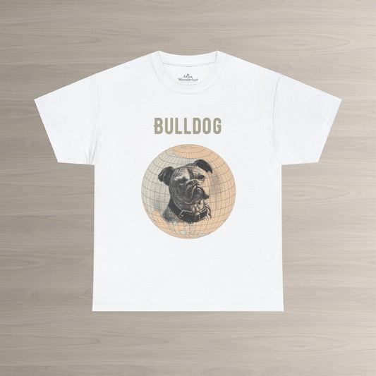 French BulldogT-Shirt, Old-World Map Tee Atlas Wanderlust