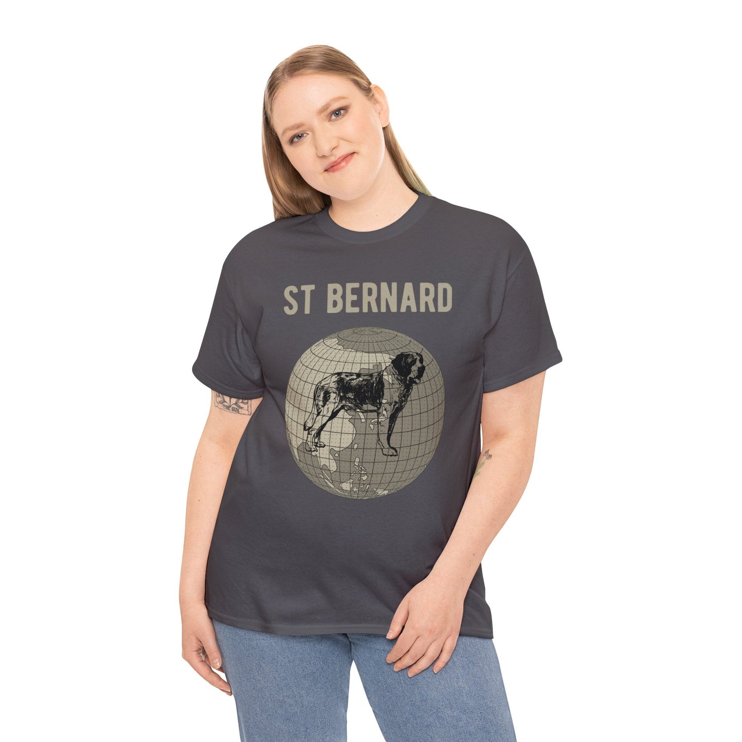 St Bernard T-Shirt, Old-World Map Tee Atlas Wanderlust