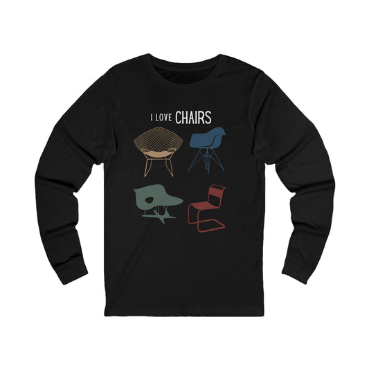 I Love Chairs Long-Sleeve Shirt Atlas Wanderlust