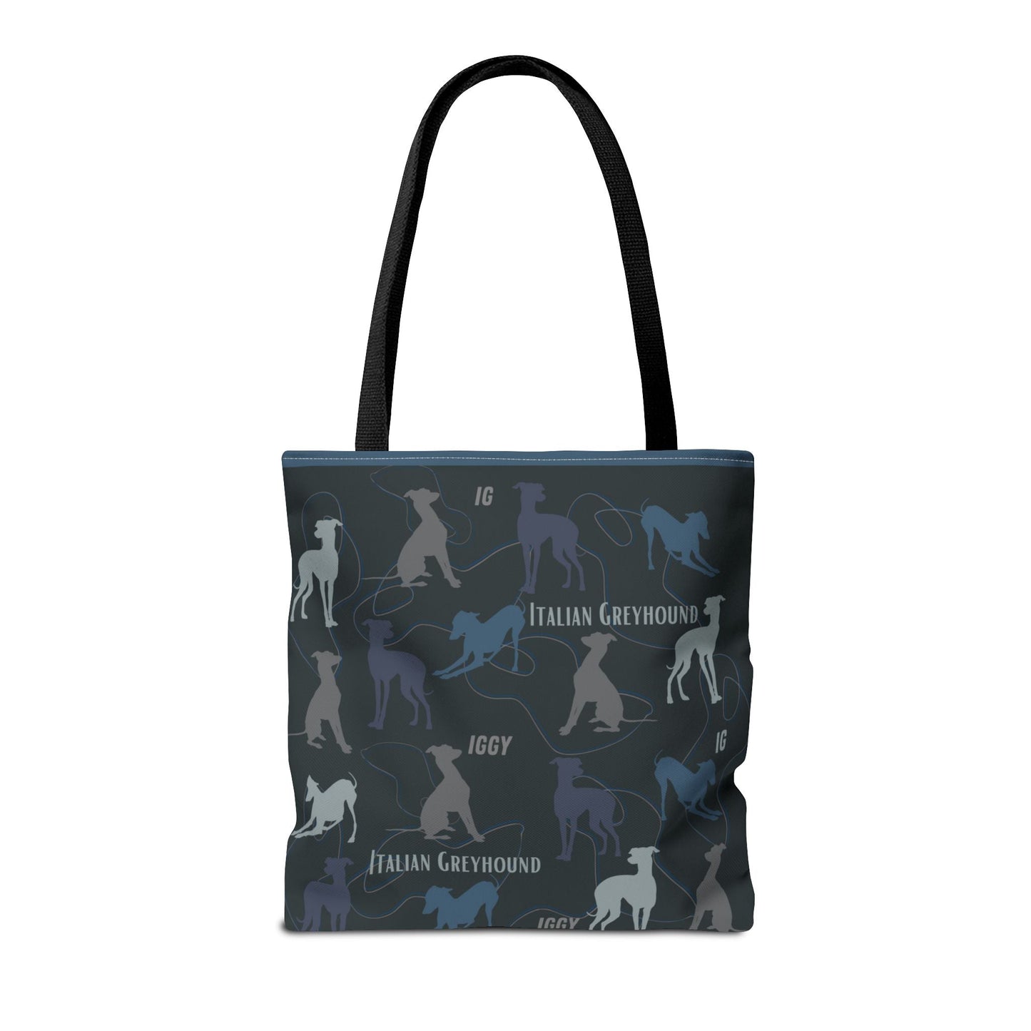 Italian Greyhound Iggy Tote Bag  Modern Design Original 3 Sizes Atlas Wanderlust