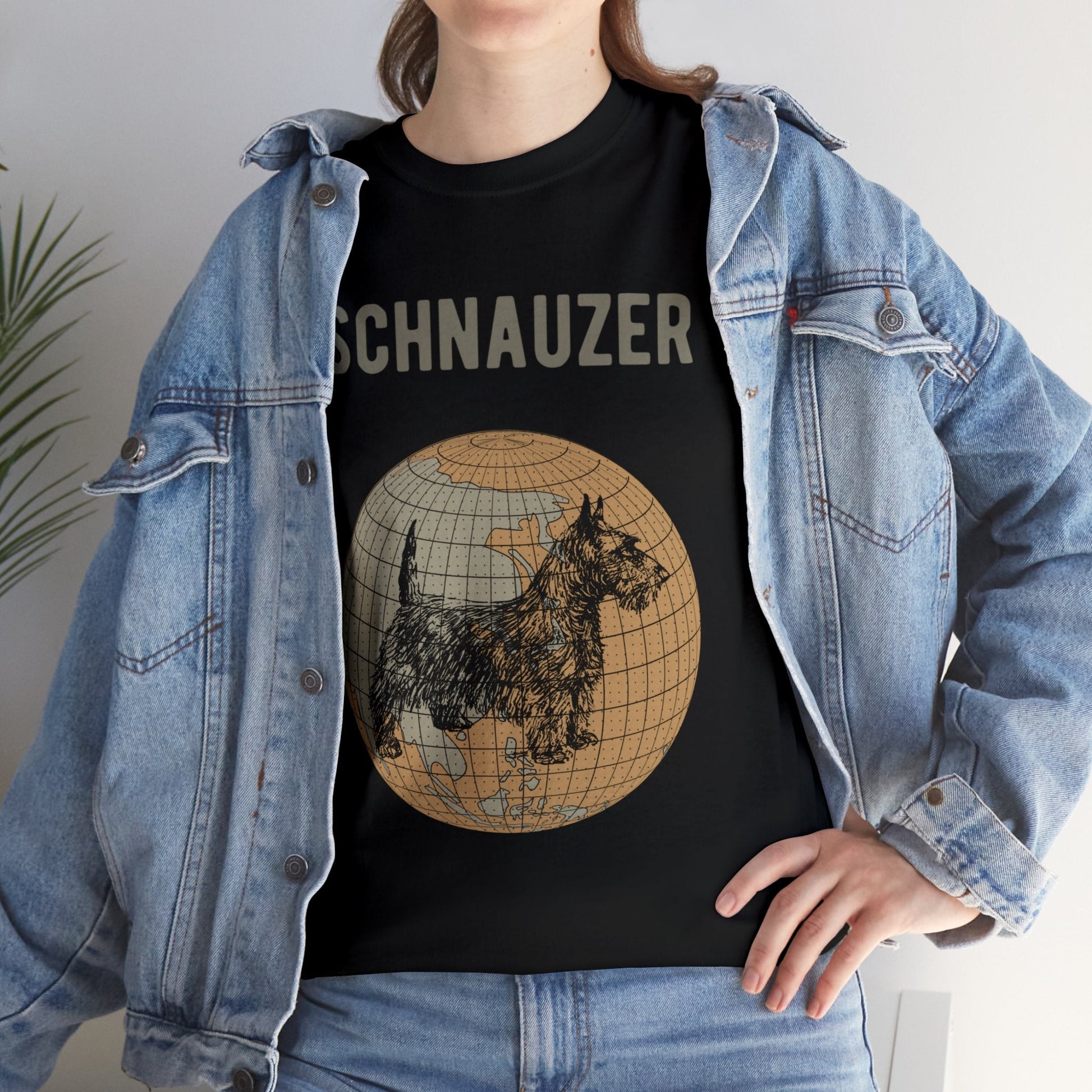Schnauzer T-Shirt, Old- World Map Tee Atlas Wanderlust