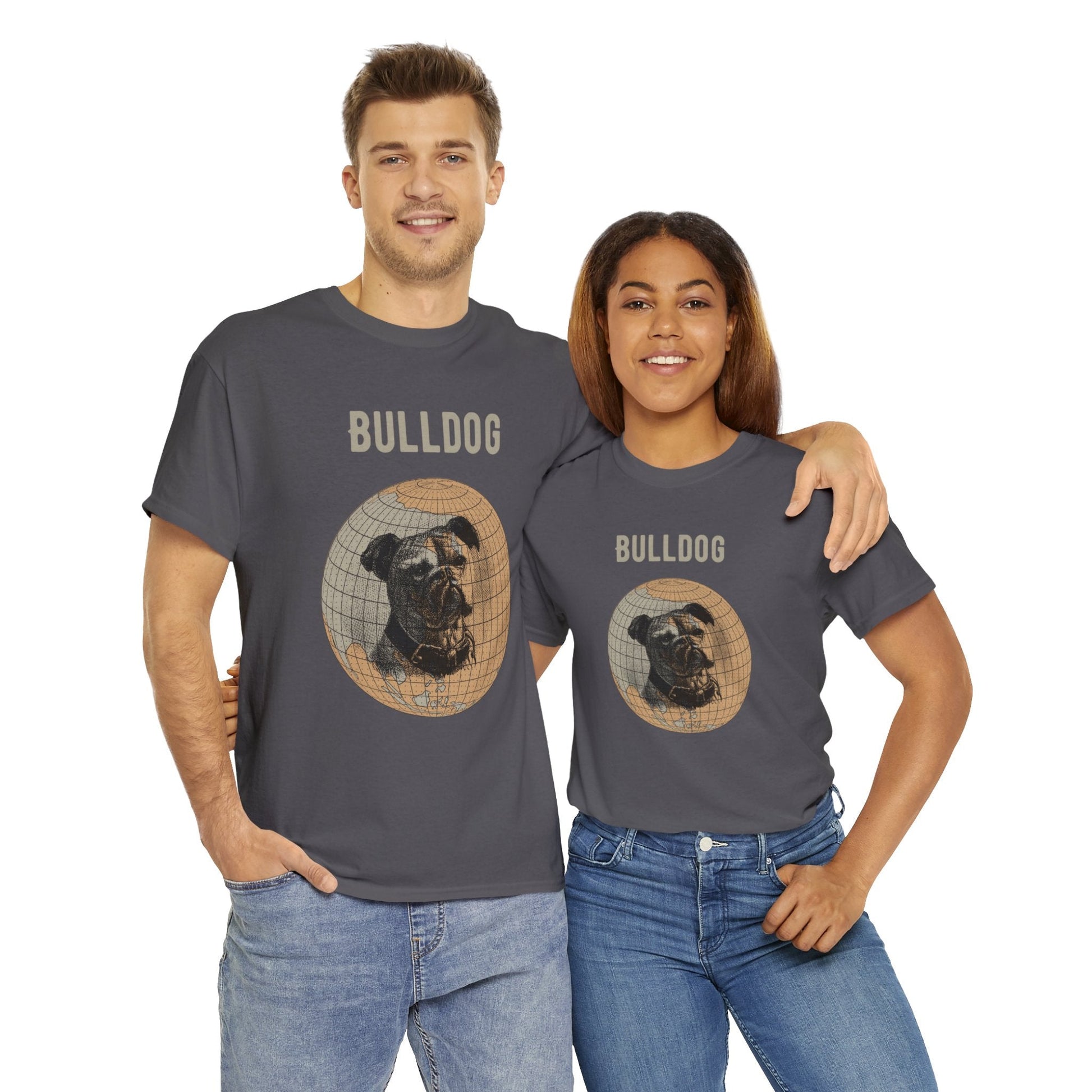 French BulldogT-Shirt, Old-World Map Tee Atlas Wanderlust