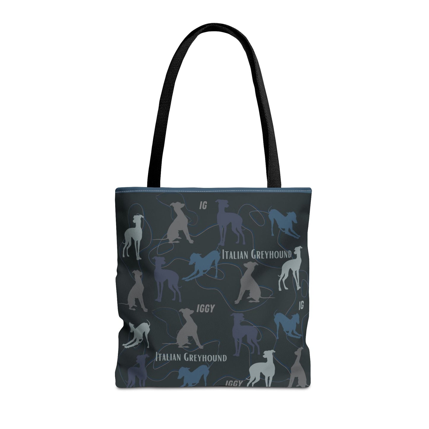 Italian Greyhound Iggy Tote Bag  Modern Design Original 3 Sizes Atlas Wanderlust