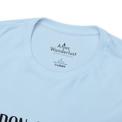 Lisbon, Portugal Coordinates T-Shirt, Modern Travel Tee Atlas Wanderlust