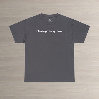 Please go away. now T-Shirt, Sarcasm Tee Atlas Wanderlust