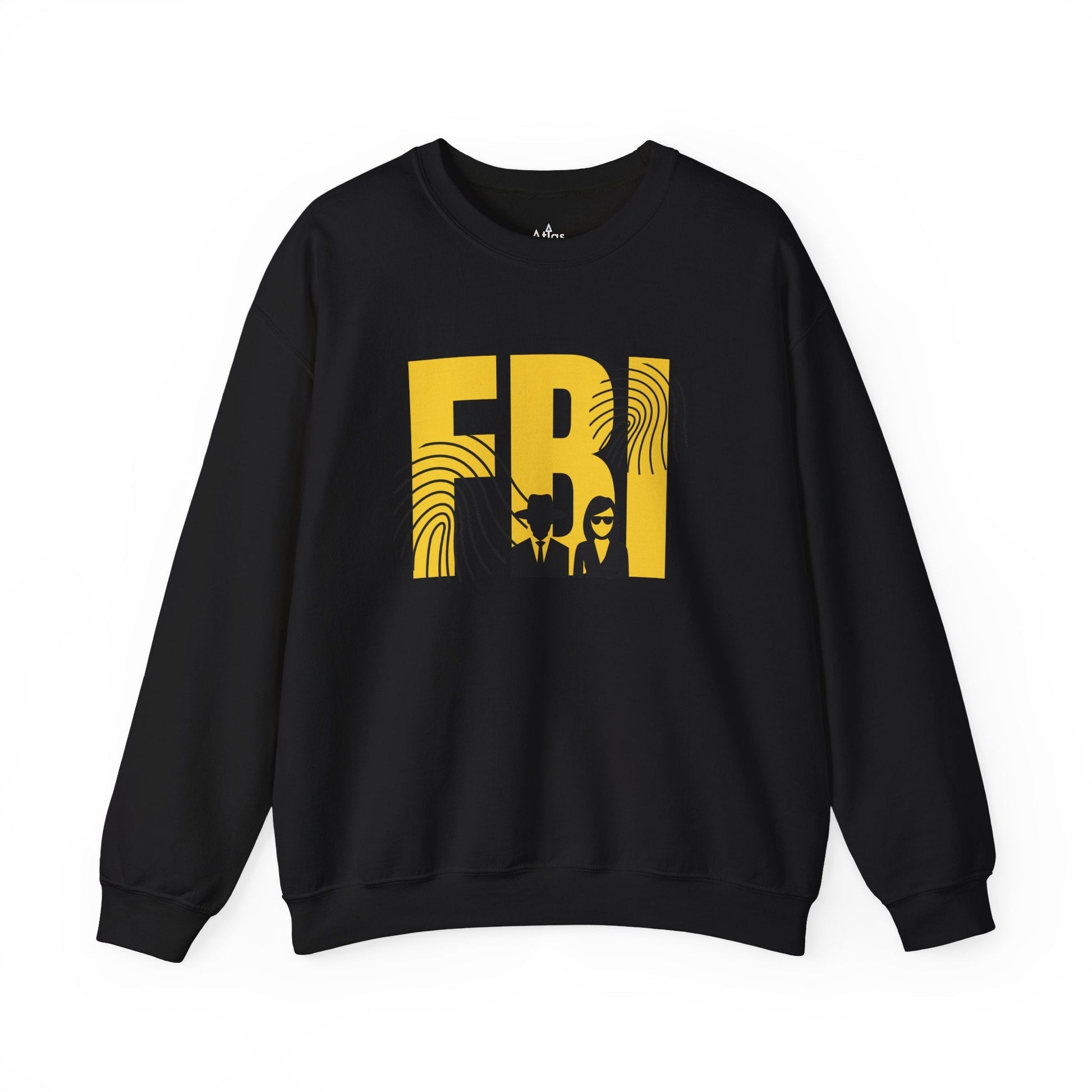 FBI Sweatshirt Agents Fingerprints Unisex Black Atlas Wanderlust