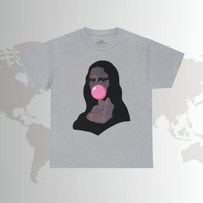 Mona Lisa Bubblegum T-Shirt Italy Humor Tee Atlas Wanderlust