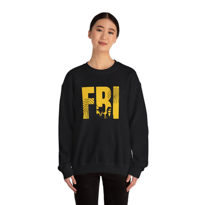 FBI Sweatshirt Agents Fingerprints Unisex Black Atlas Wanderlust