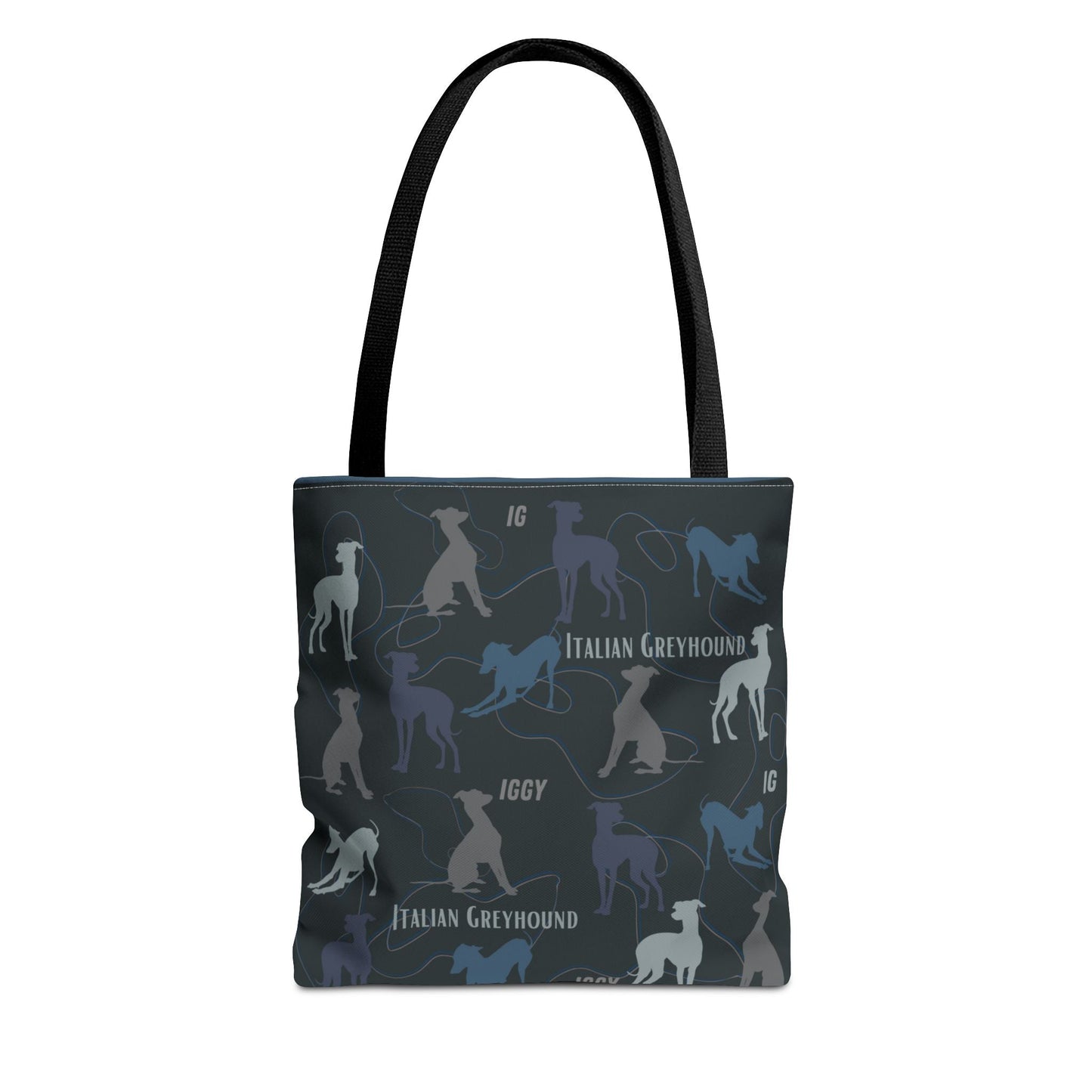 Italian Greyhound Iggy Tote Bag  Modern Design Original 3 Sizes Atlas Wanderlust