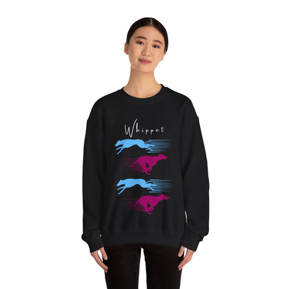Whippet Unisex Heavy Blend Crewneck Sweatshirt- 23-hour Couch Potato, Whippet Hoodie- Original Design, Black Loose Fit, True to Size Atlas Wanderlust