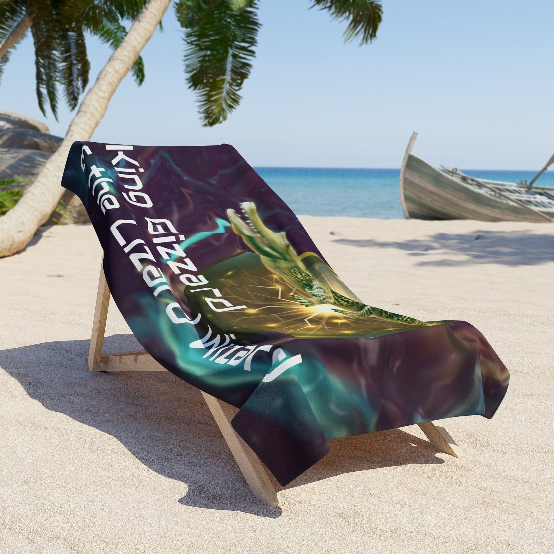 King Gizzard & the Lizard Wizard Beach Towel Atlas Wanderlust