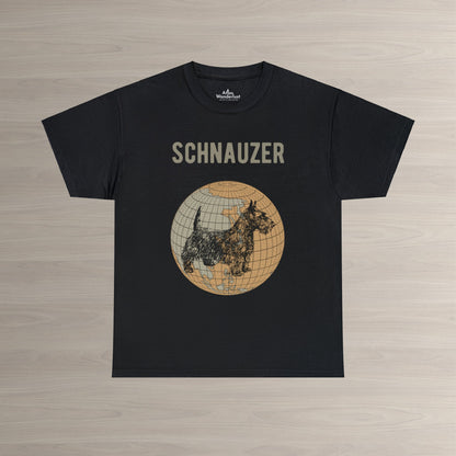 Schnauzer T-Shirt, Old- World Map Tee Atlas Wanderlust
