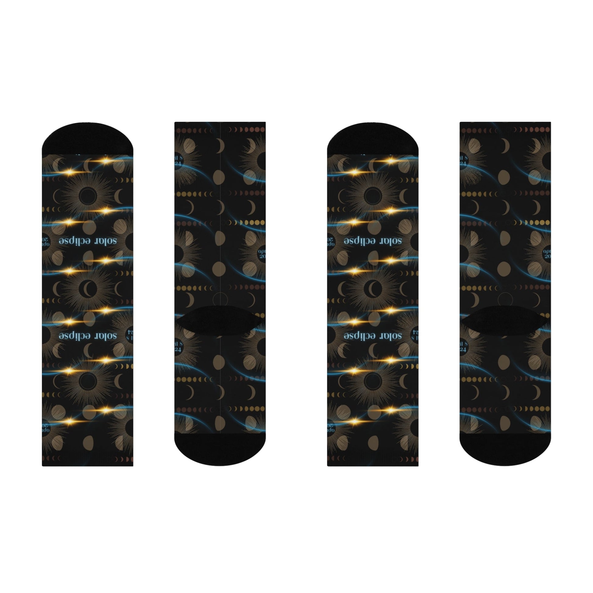 Solar Eclipse Crew Socks, April 8 2024 Exclusive! Atlas Wanderlust