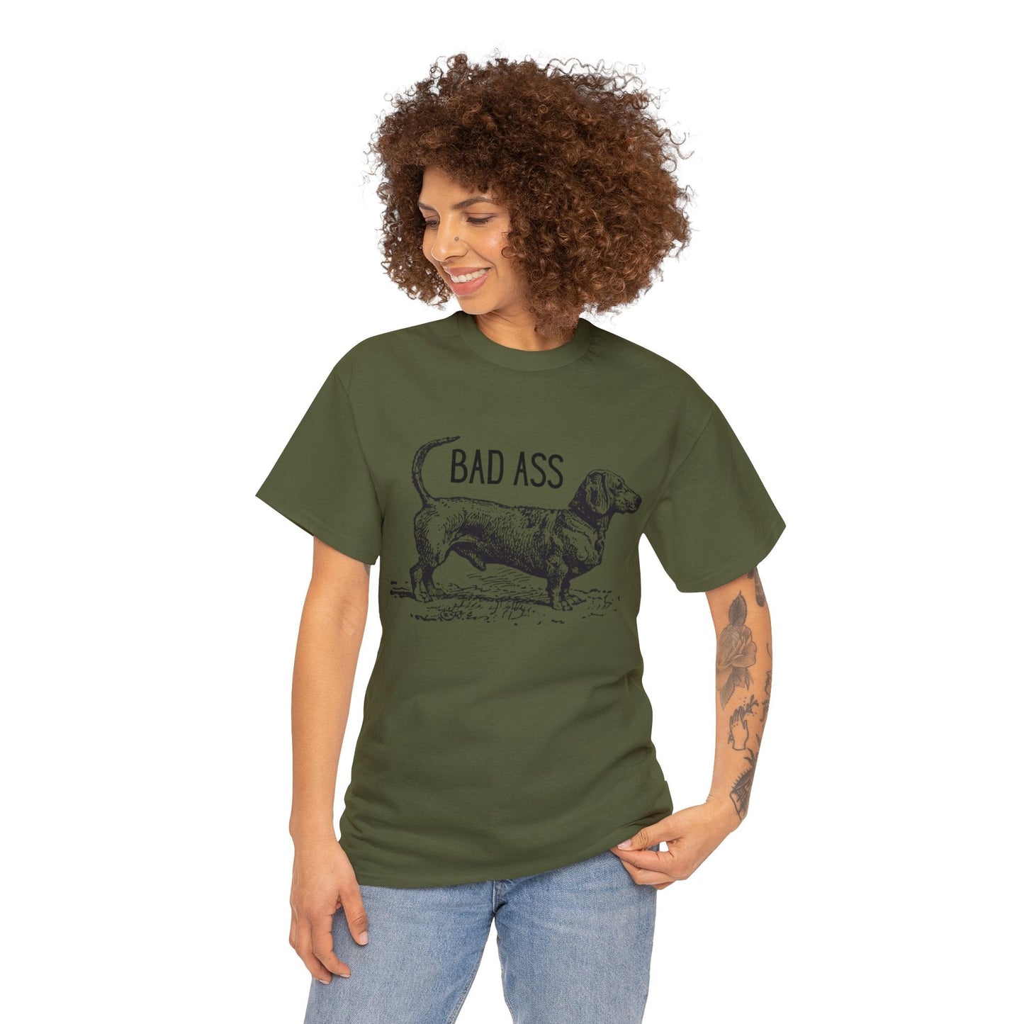 Dachshund T-Shirt Bad Ass Wiener Dog Tee Atlas Wanderlust