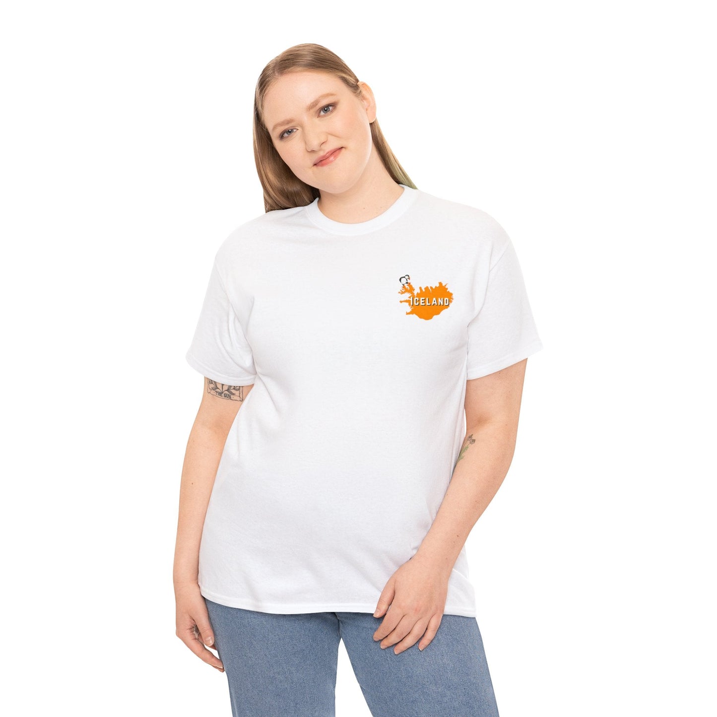 Iceland T-Shirt, 2-Sided Travel Tee Puffins Viking Atlas Wanderlust