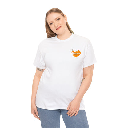 Iceland T-Shirt, 2-Sided Travel Tee Puffins Viking Atlas Wanderlust
