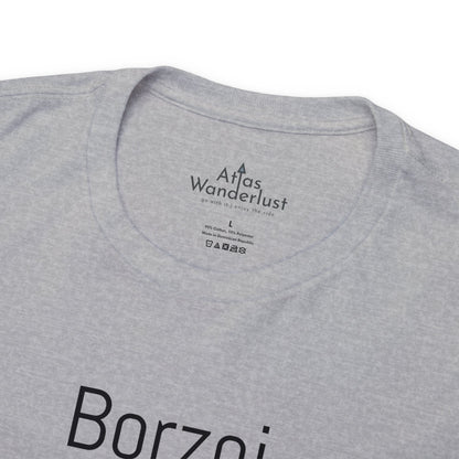 Borzoi T-Shirt, European Hound Tee Atlas Wanderlust