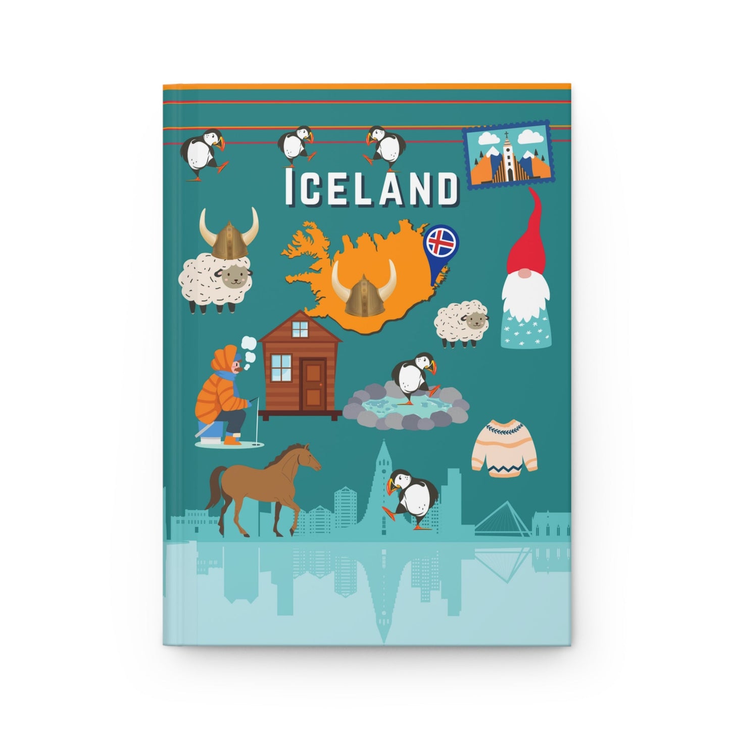 Iceland Notebook Travel Journal Hardcover Atlas Wanderlust