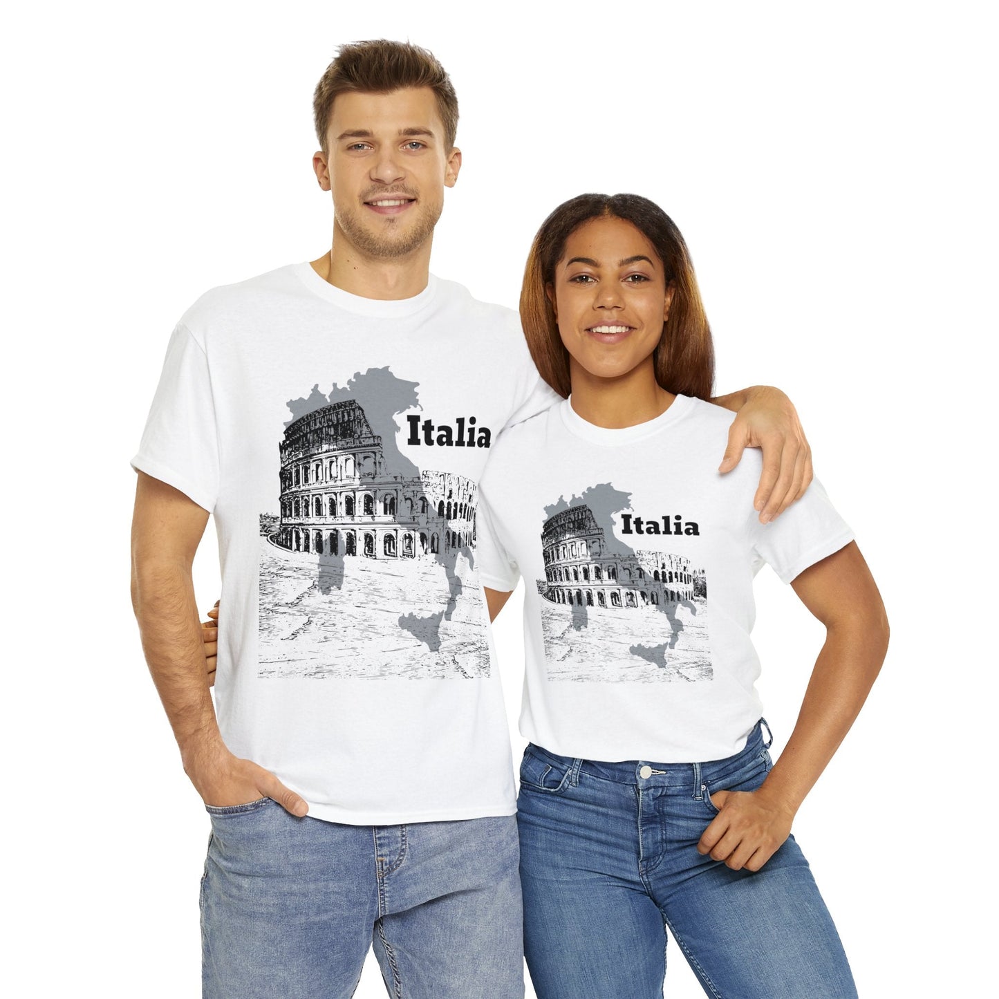 Italia Colosseum T-Shirt, Italian Architecture Tee Atlas Wanderlust