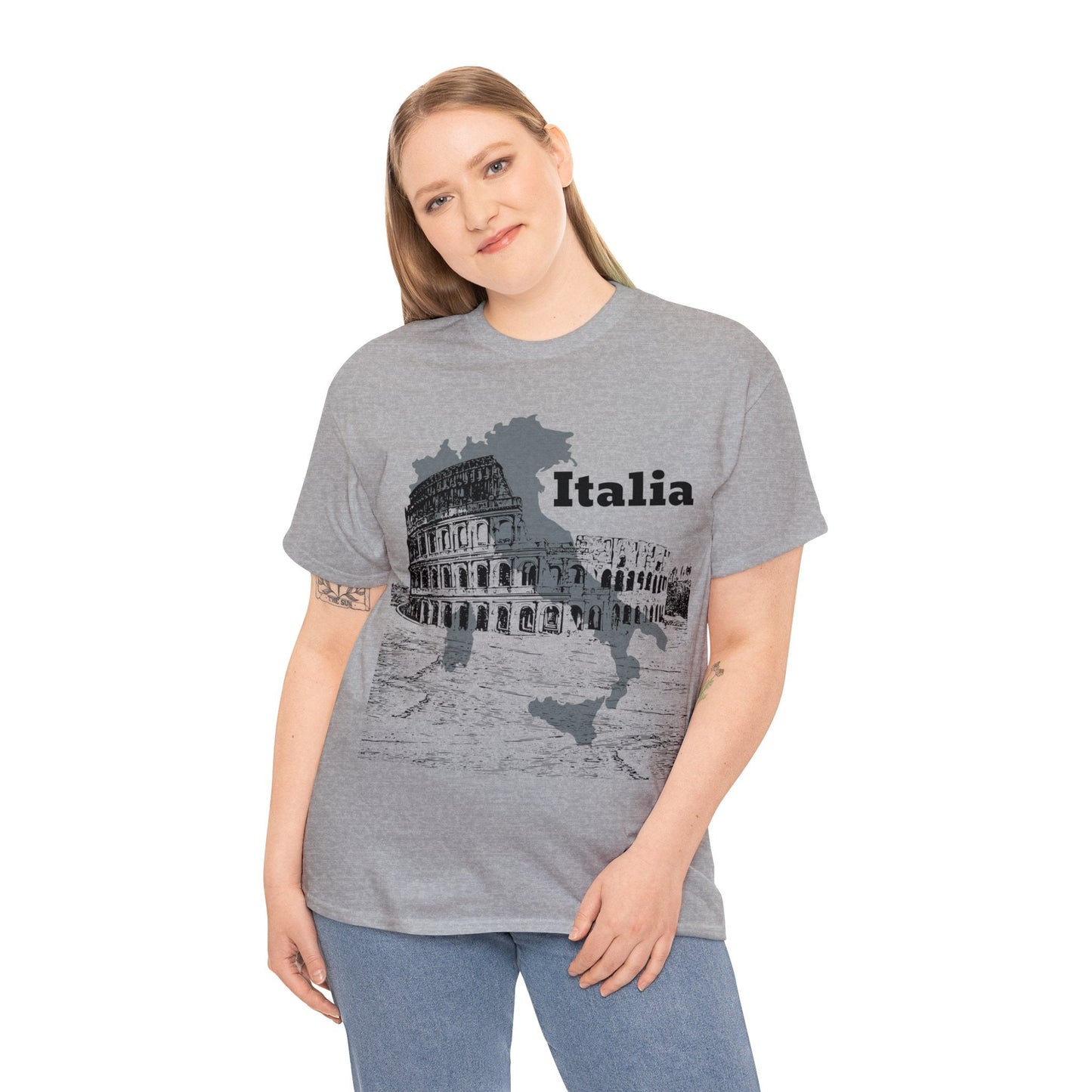 Italia Colosseum T-Shirt, Italian Architecture Tee Atlas Wanderlust