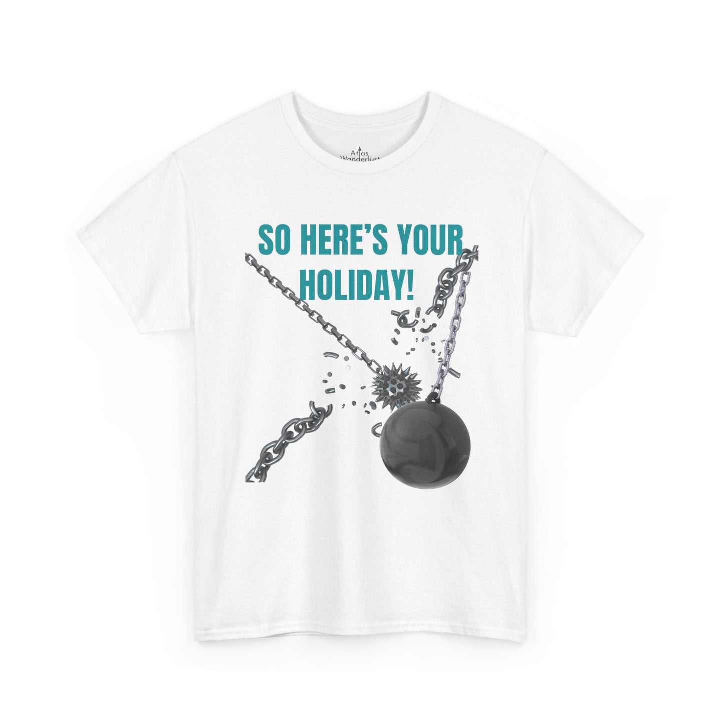 Blink 182 T-Shirt So Here’s Your Holiday T-Shirt, Song Tee Atlas Wanderlust