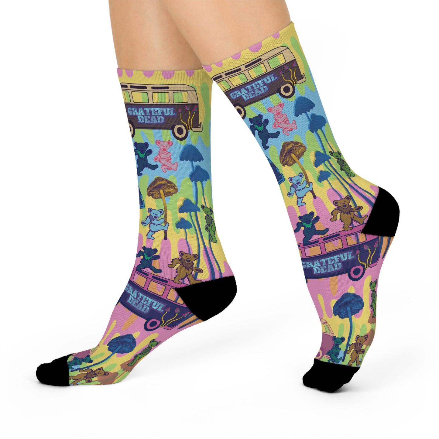 Grateful Dead Socks Dancing Bears Psychedelic Tie Dye Trip Unisex Atlas Wanderlust