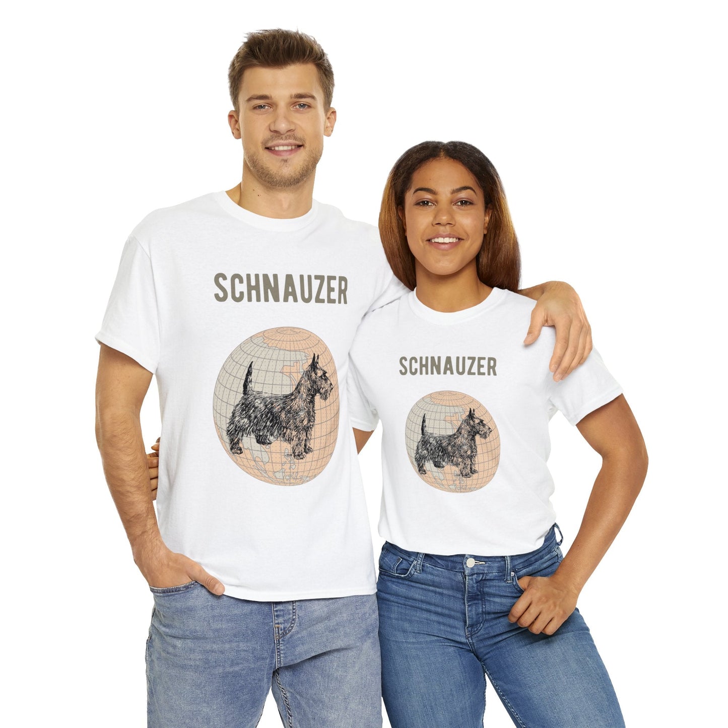 Schnauzer T-Shirt, Old- World Map Tee Atlas Wanderlust