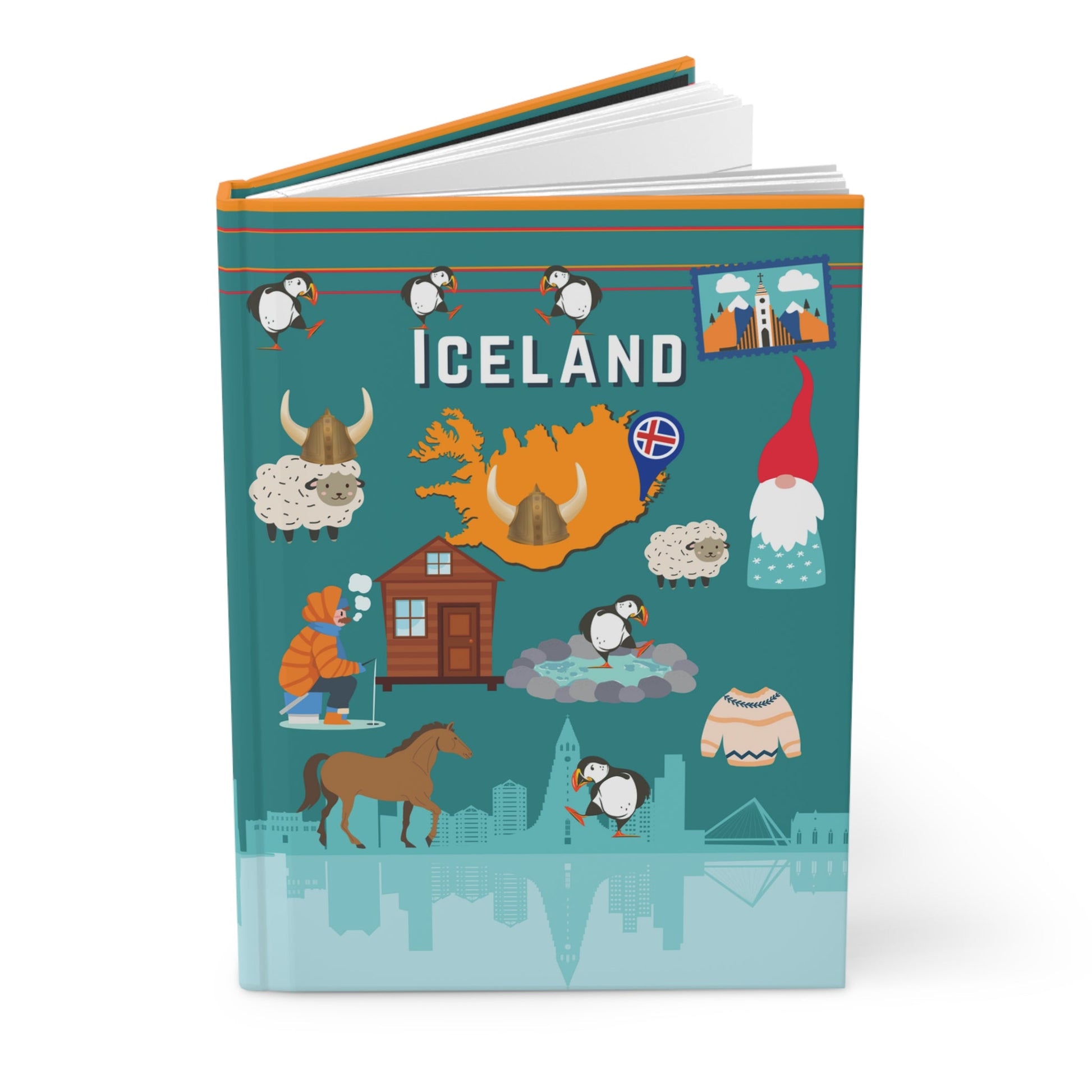Iceland Notebook Travel Journal Hardcover Atlas Wanderlust