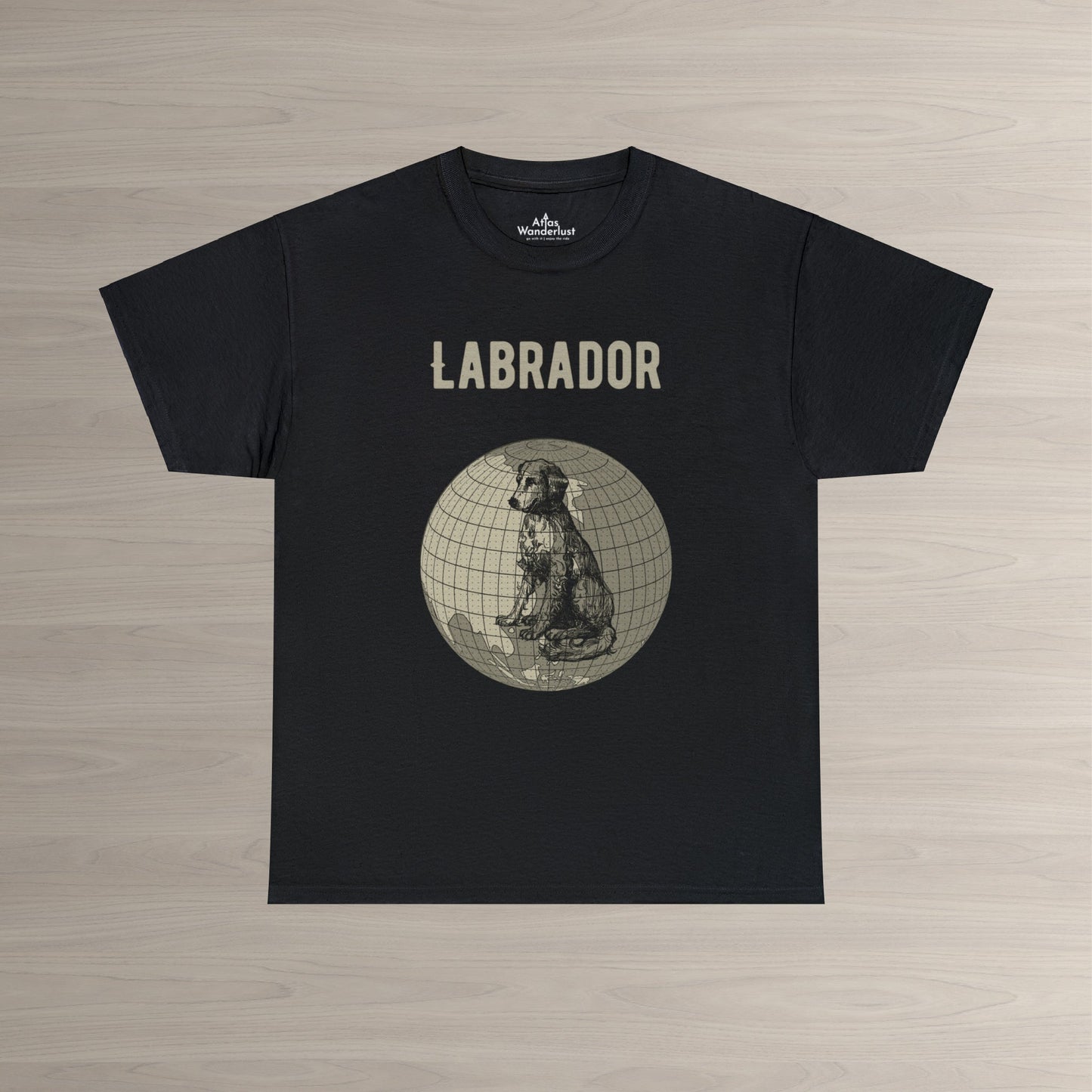 Labrador RetrieverT-Shirt, Old-World Map Tee Atlas Wanderlust