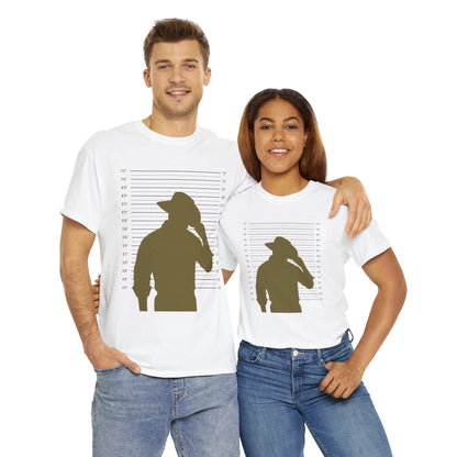 Cowboy Mugshot T-Shirt, Funny Rancher Tee Atlas Wanderlust