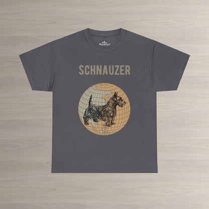 Schnauzer T-Shirt, Old- World Map Tee Atlas Wanderlust