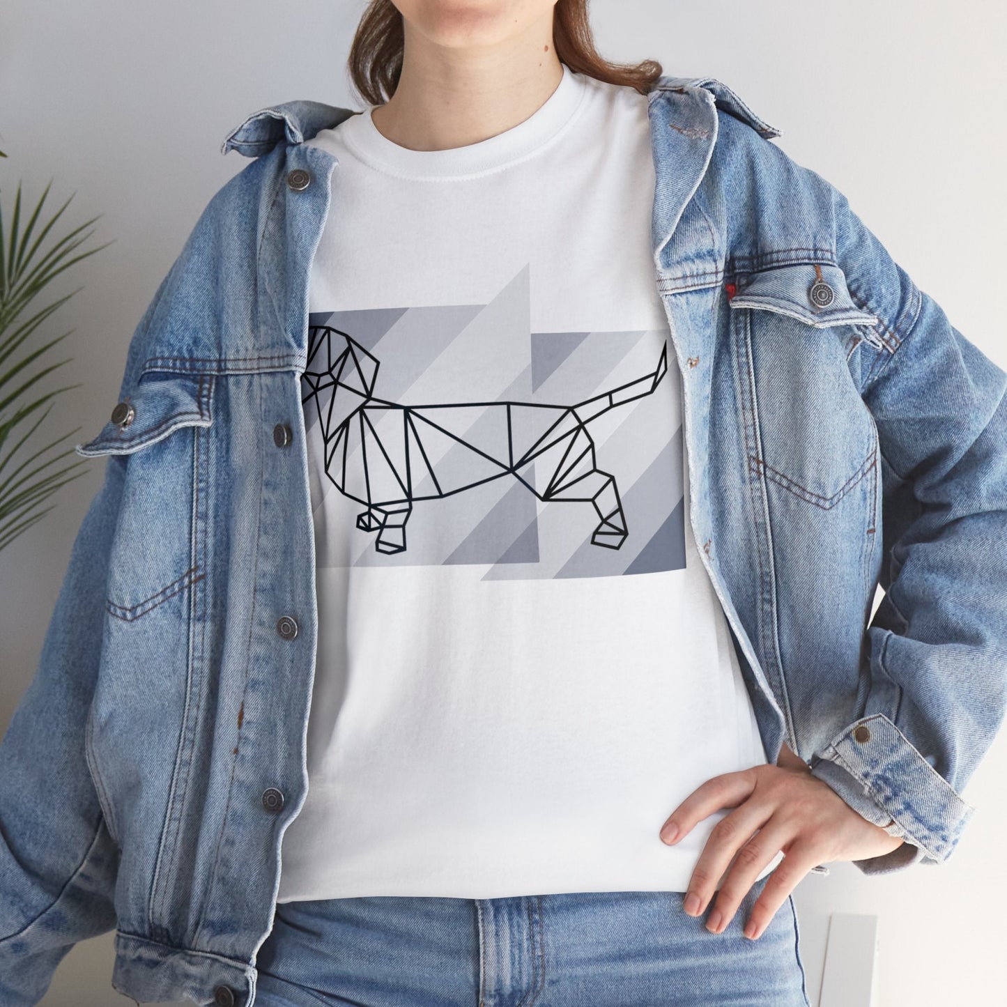 Dachshund T-Shirt, Origami Wiener Dog Tee Atlas Wanderlust