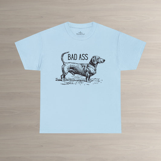Dachshund T-Shirt Bad Ass Wiener Dog Tee Atlas Wanderlust